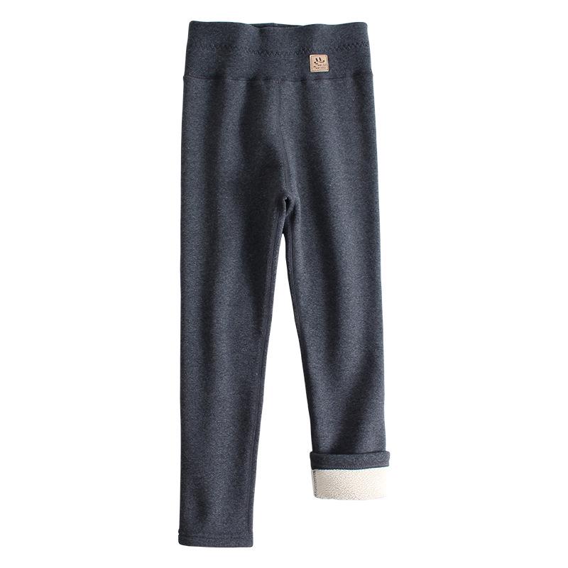 Girls' Fleece-Lined High-Waisted Winter Leggings - Toddler Lambswool One-Piece Long Pants