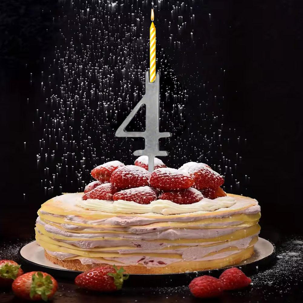 10pcs/set 0-9 Number Happy Birthday Cake Topper Wedding Cake Topper Adorn For Kids Birthday Party Holiday Cake Supplies