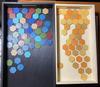 100pcs 20mm Hexagon Unfinished Blank Wood Pieces Wood Slices Wood Chips Embellishments for DIY Crafts, Home Decoration