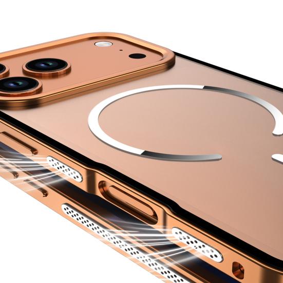 Magnetický kryt na telefon pro řadu IPhone 17 Kovový rám Ochranný kryt na telefon Rychlý odvod tepla Bezdrátové nabíjení Skořepina telefonu