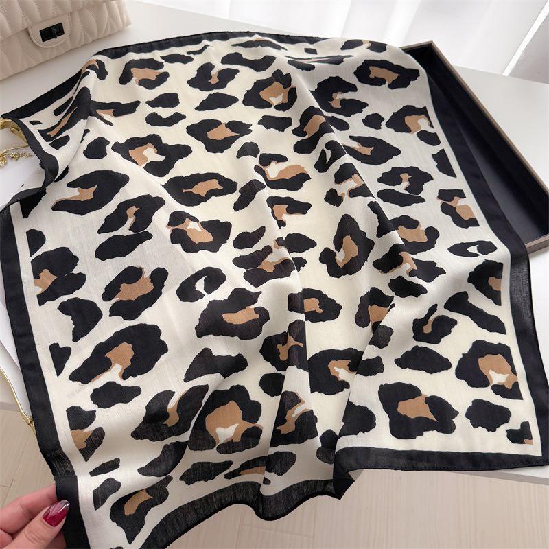 Eșarfă elegantă de mătase 2025: Design japonez și coreean, Stil subțire de vară, Protecție pentru gât