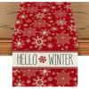 Christmas Table Runner Merry Christmas Decorations for Home 2024 Cristmas Table Flag Cover Navidad Noel Gift New Year Tablecloth