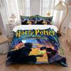 3pcs Harry Potter Fantasy Adventure Bedding Set, Soft Polyester Duvet Cover and Pillowcases Seasons all suitable, Design for Bedroom L1003146