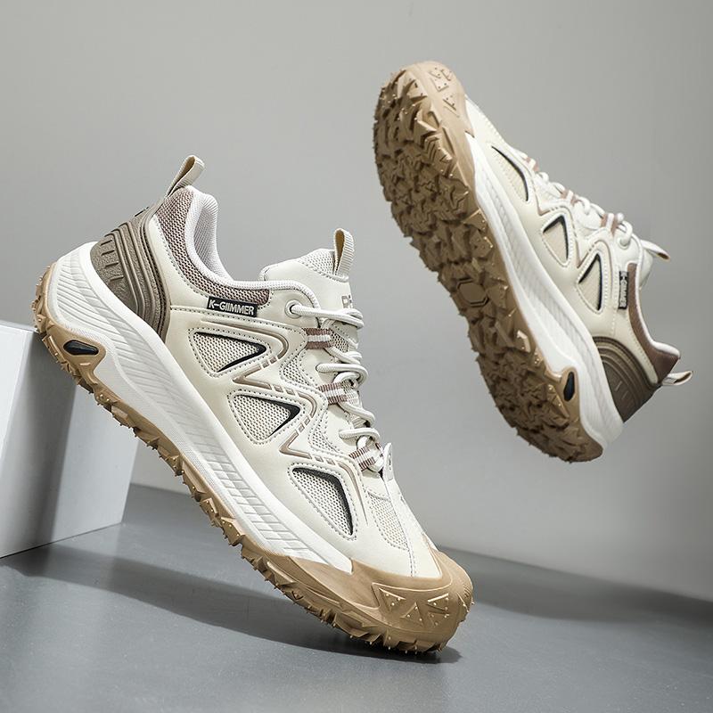 Men's Lightweight Breathable Outdoor Hiking Shoes Toe Cap Non-Slip Wear-Resistant Spring Summer Comfortable Walking Footwear