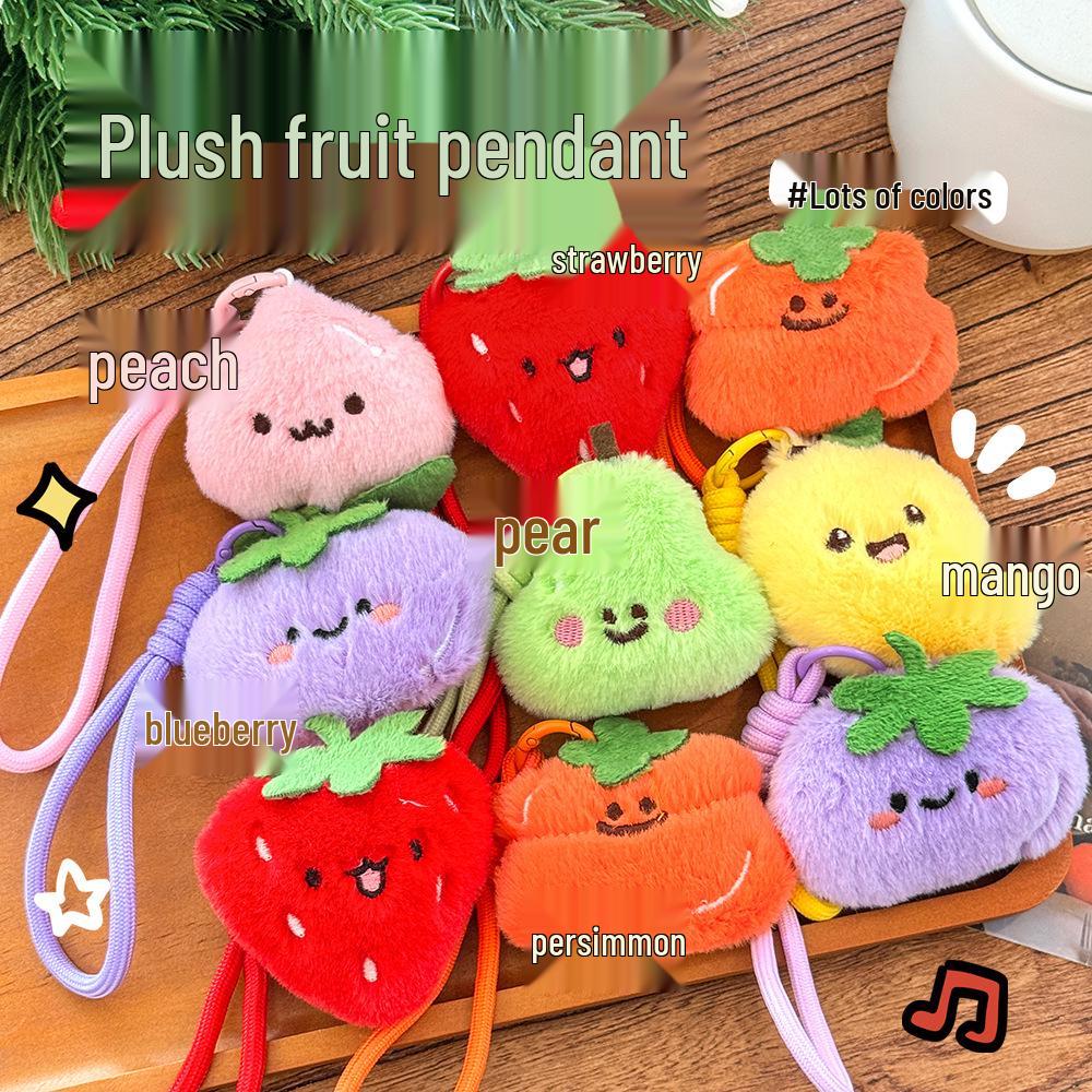 Cute Fruit Plush Pendant - High-Quality Bag Decoration and Keychain Doll Toy