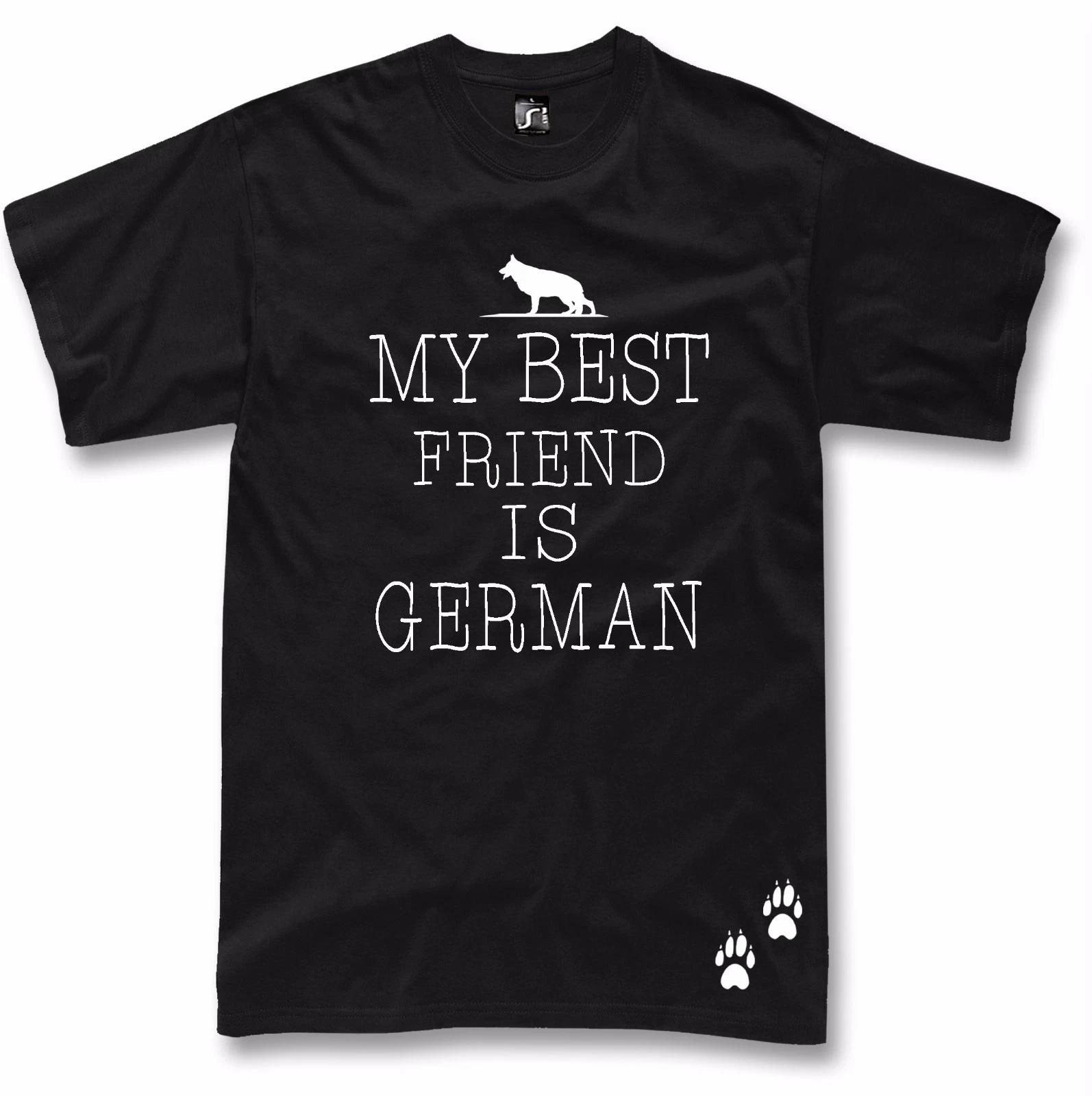 Funny German Shepherd T Shirt My Best Friend Is German Dog Lover Gift Tee M