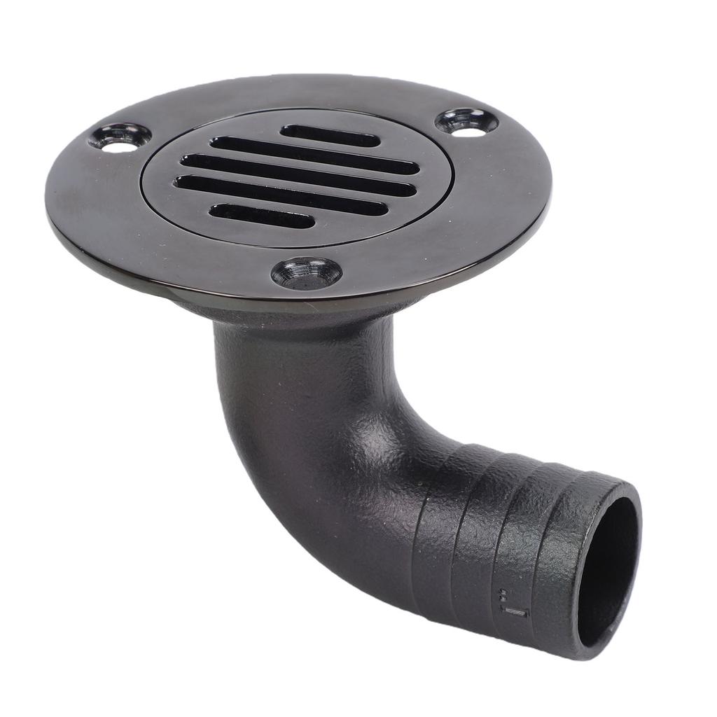 Boat Bend Floor Drain 90 Degree 316 Stainless Steel 1 1 2in Thru Hull Drainage Scupper for Yachts Ships Fishing Boats