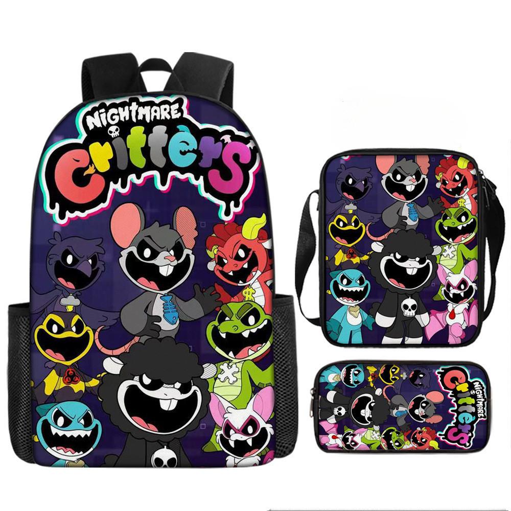 Poppy Playtime Chapter 4 Printed Backpack Schoolbag Shoulder Bag Bag Pencil