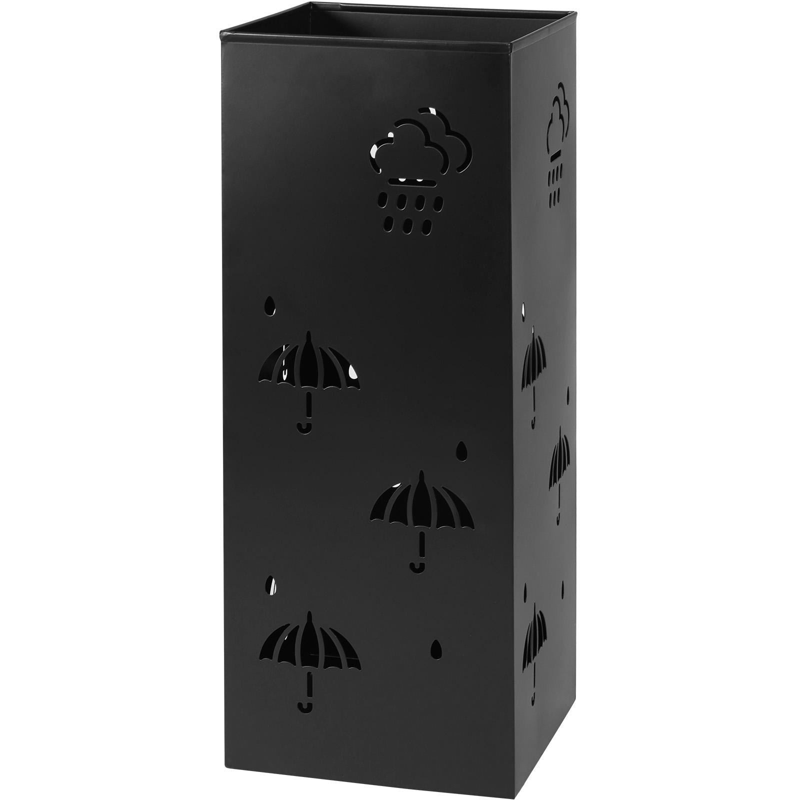 

Металлический держатель для зонта, многоцелевой, квадратный, для прихожей, подставка для зонта, контейнер для хранения 4-8 длинных зонтов для домашнего офиса чёрный