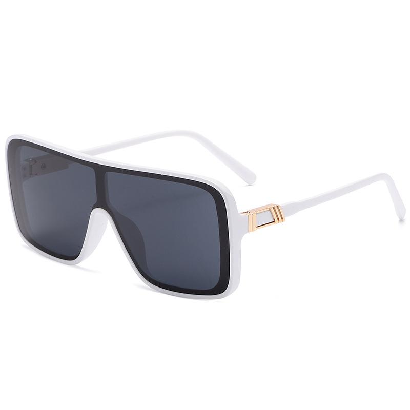 New fashion one-piece square sunglasses, European and American trend large-frame sunglasses, men's and women's street shooting glasses s