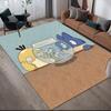 Pokemon Chibi Cute Style Illustration Square Area Rug, Non-Slip Floor Mat for Bedroom, Perfect Gift for Pokemon Fans.chl