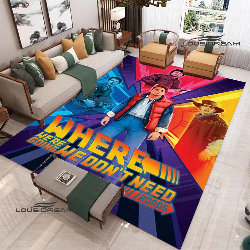 Movie Back To The Future printed carpet Living room bedroom non-slip carpets Yoga mat Outdoor carpet kawaii rug birthday gift