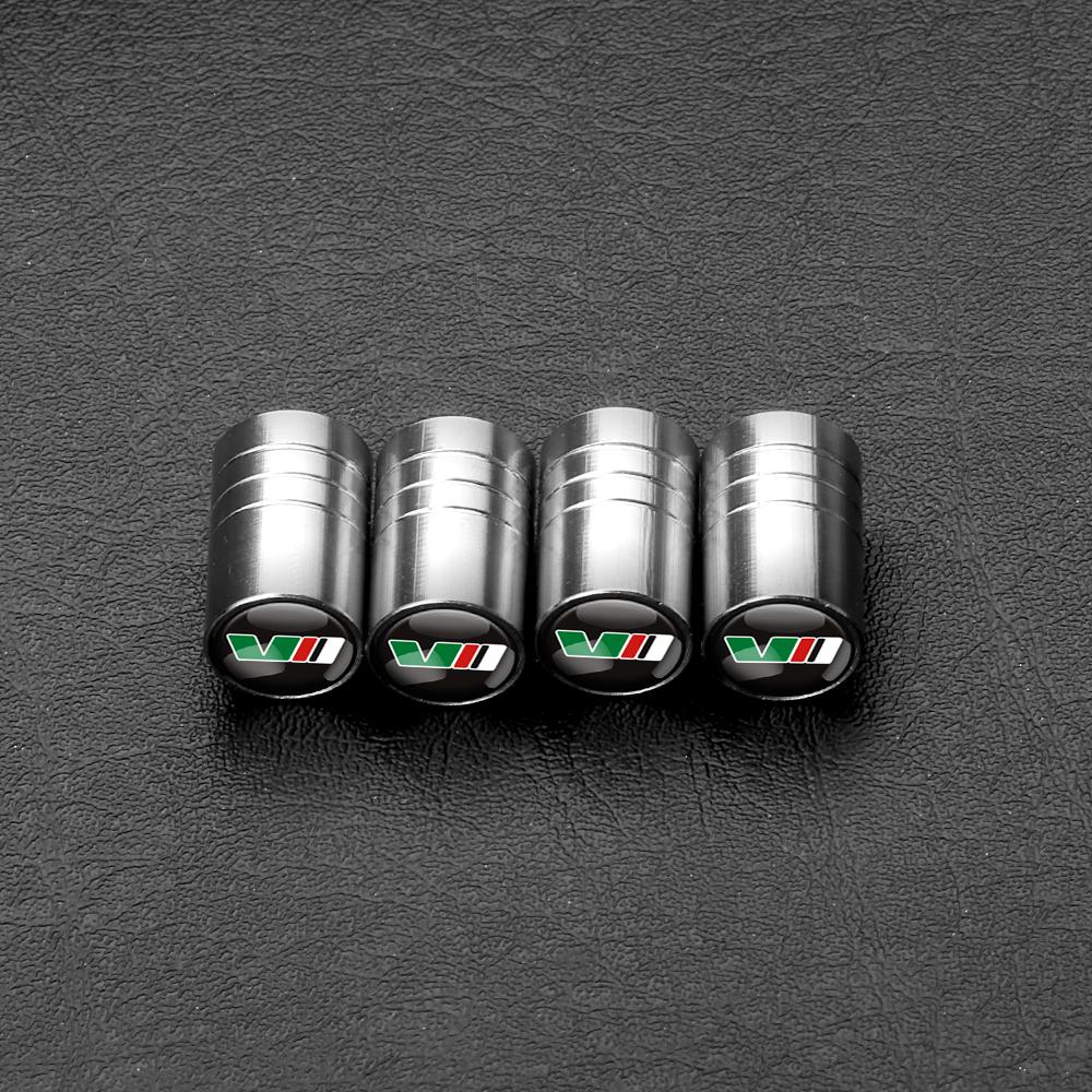blcr1 4Pcs Car Wheel Tire Valve Stem Cap Auto Accessories For Skoda Kodiaq Octavia Enyaq Kamiq Scala Rapid Superb Karoq Vision RS Yeti