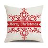 New Red and White Christmas Pillowcase Homewares Cartoon Elk Linen Sofa Pillowcase