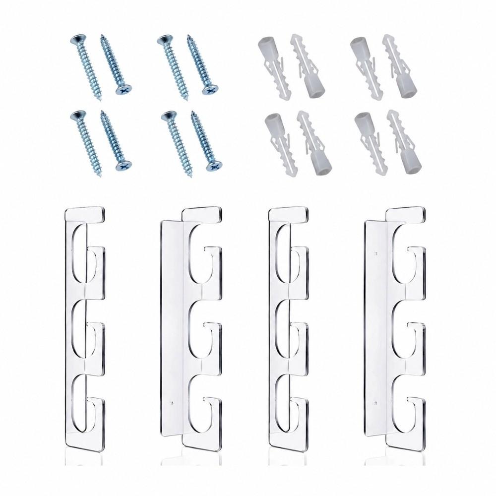 4Pcs Horizontal Overhead Hanger Fishing Rod Holder Fishing Rod Stand for Home Tackle Tools