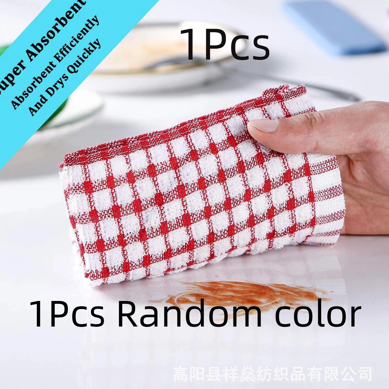 

1/6 шт. махровые кухонные полотенца, впитывающие, безворсовые, для кейтеринга, ресторана, салфетки для посуды, салфетки для уборки кухни