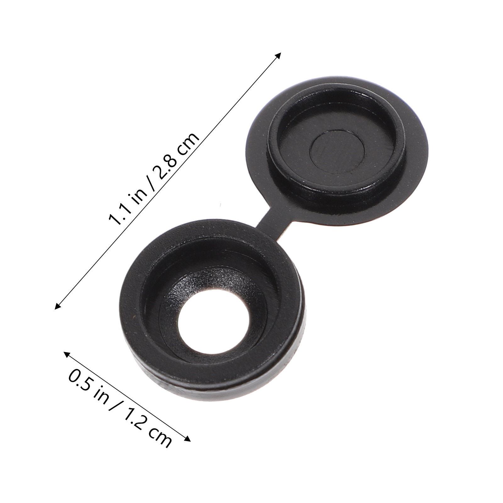 

100Pcs Brown Screw Covers Caps for Furniture PP Material Uv Water Resistant Tough Flexible Screw Hole Covers чёрный