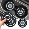 2 stuks Auto Onderzetter Waterbeker Sleuf Antislip Mat Pad Siliconen Voor Nissan J10 X-Trail Qashqai Juke Leaf Micra NOTE Patrol Gadgets