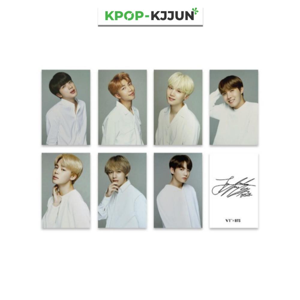 BTS Member Sign Photo Card Original 7 Pieces Set Black/White Bulletproof Photo Card