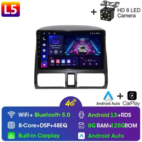 GPS Navi 9 Inch Car Multimedia Radio Video Player for Honda CR-V CRV 2 2001 - 2006 Android OS 4G Bluetooth Carplay Button Lights