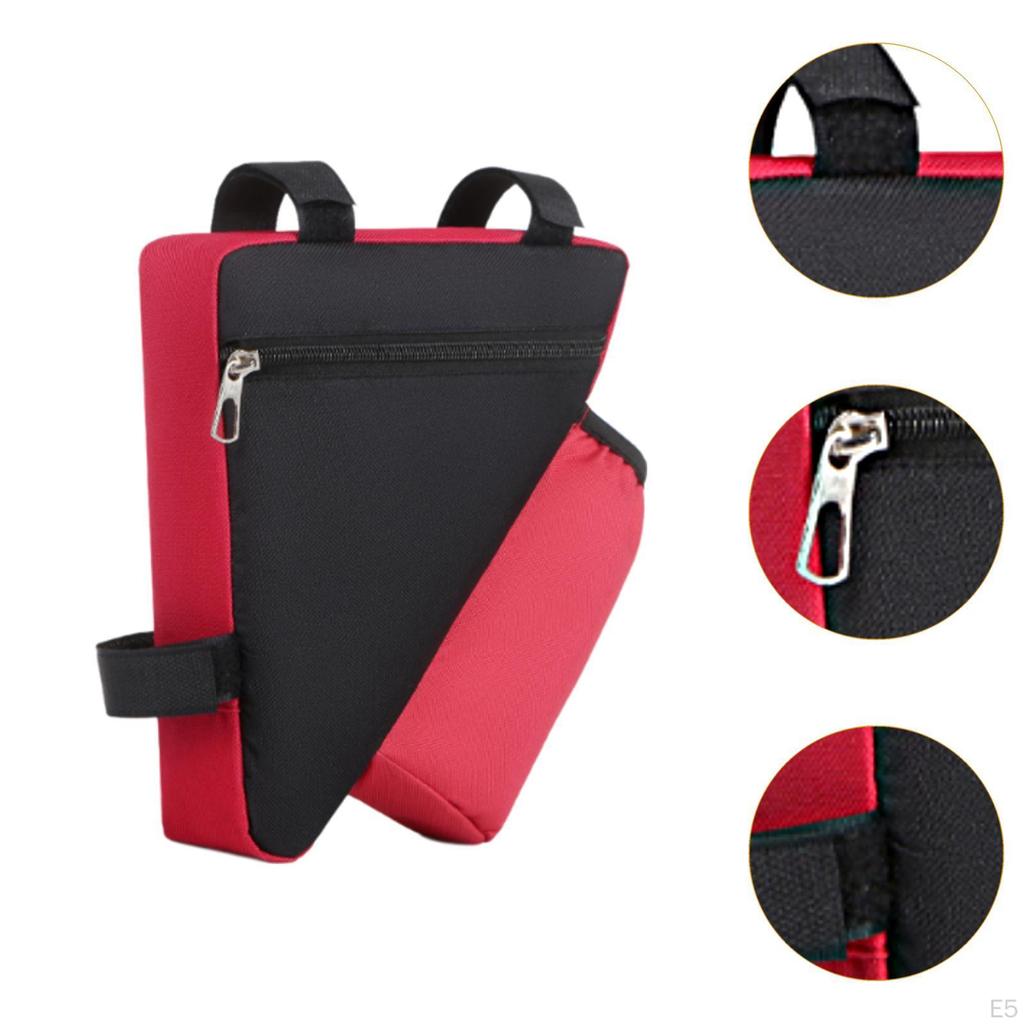 Bicycle Triangle Bag Cycling Pack,Oxford Cloth,Triangle Pouch Sturdy with Water Bottle Holder Top