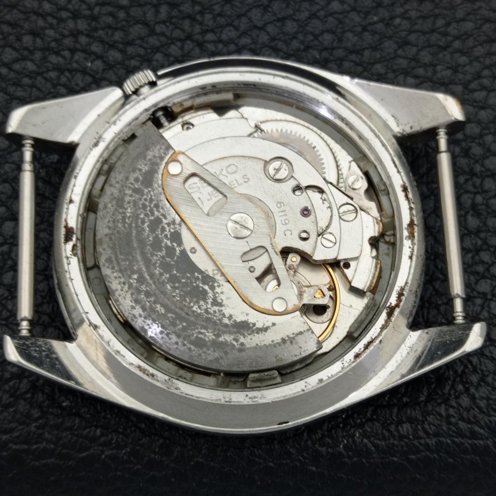 CEAS VINTAGE SEIKO 5 AUTOMATIC 6119C JAPONIA BĂRĂBĂȚI CADRAN CULOARE ALBASTRU a500099-2 R151a-a500099