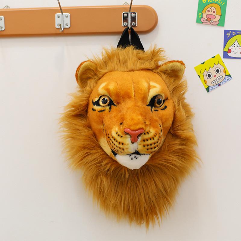 Stilvoller Plüschtier-Rucksack mit realistischem Tigerkopf-Design für Kinder und Erwachsene