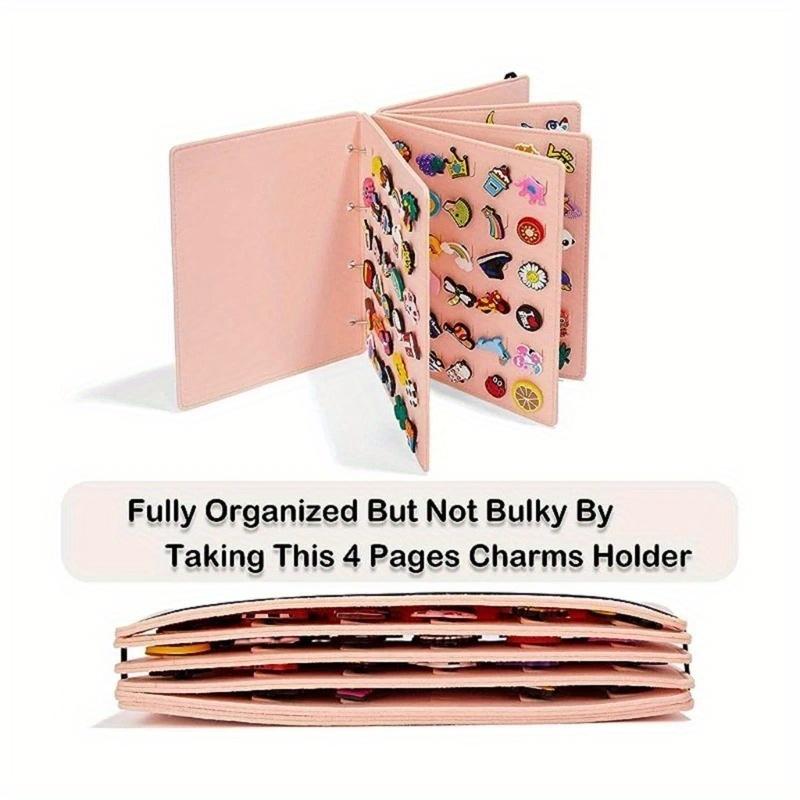 Felt Shoe Flower Storage Booklet Shoe Charm Organizer Shoe Decoration Display Holder Household Organization Booklet