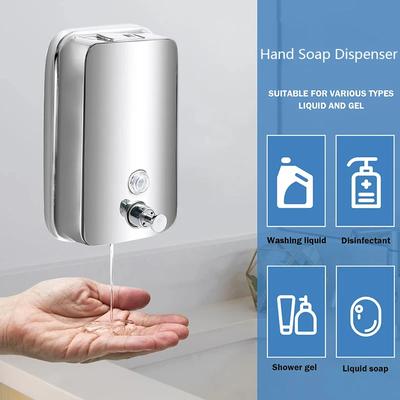 500ml Bathroom Shampoo Dispenser Wall-mounted Manual Soap Dispenser Hand Sanitizer Shower Gel Shower Liquid Dispenser Container