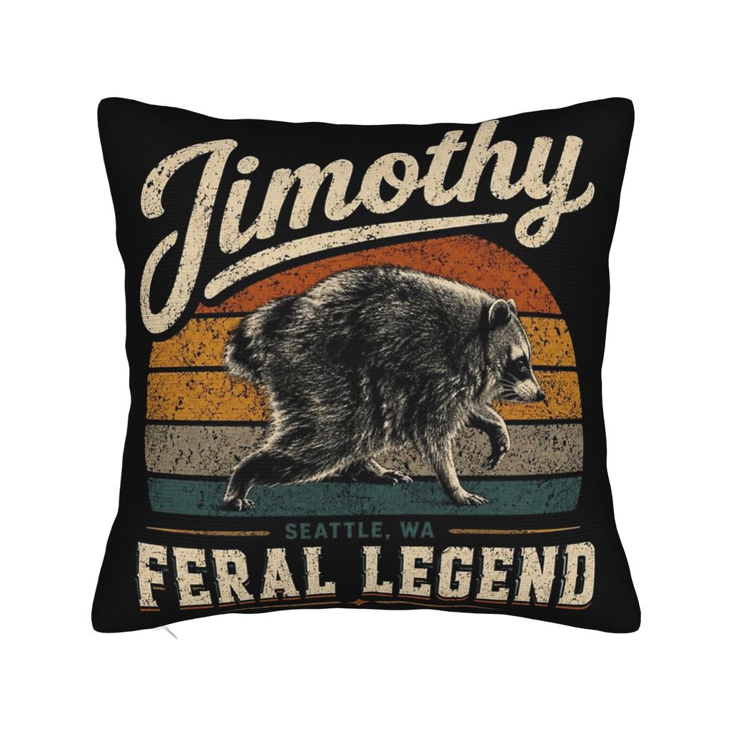 Jimothy Raccoon Pillowcase Product Printed Cushion Cover Decoration Throw Pillow Case Cover Home Multiple Sizes