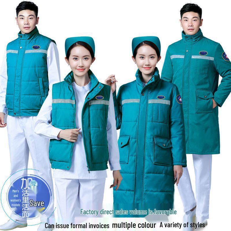 Neuer Winter-Baumwollmantel für Notaufnahmeärzte und -pfleger