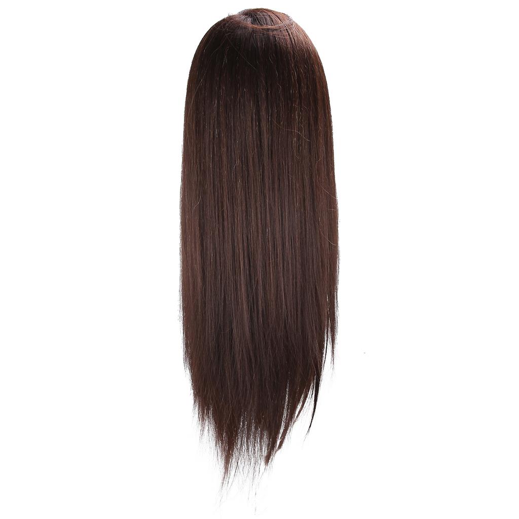 Haar-Styling-Flecht-Mannequin-Kopf-Make-up-Friseur-Trainingskopf (Ohne Makeup)Dunkelbraun