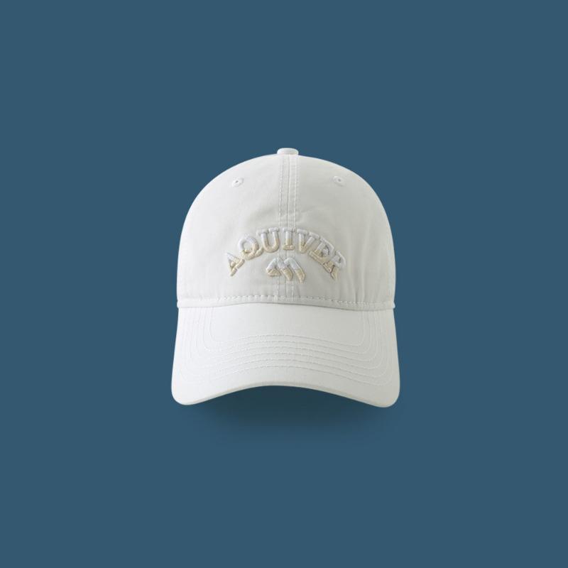 New Retro Embroidered Peaked Cap, Male Summer Couple Shows White Baseball Cap, Female Wide Brim Shows Small Face