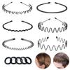 Diadema Metálica Ondulada de Resorte Unisex Sin Deslizamiento Diademas para Deportes al Aire Libre Diadema Simple para Mujeres Hombres Adorno para Lavarse la Cara