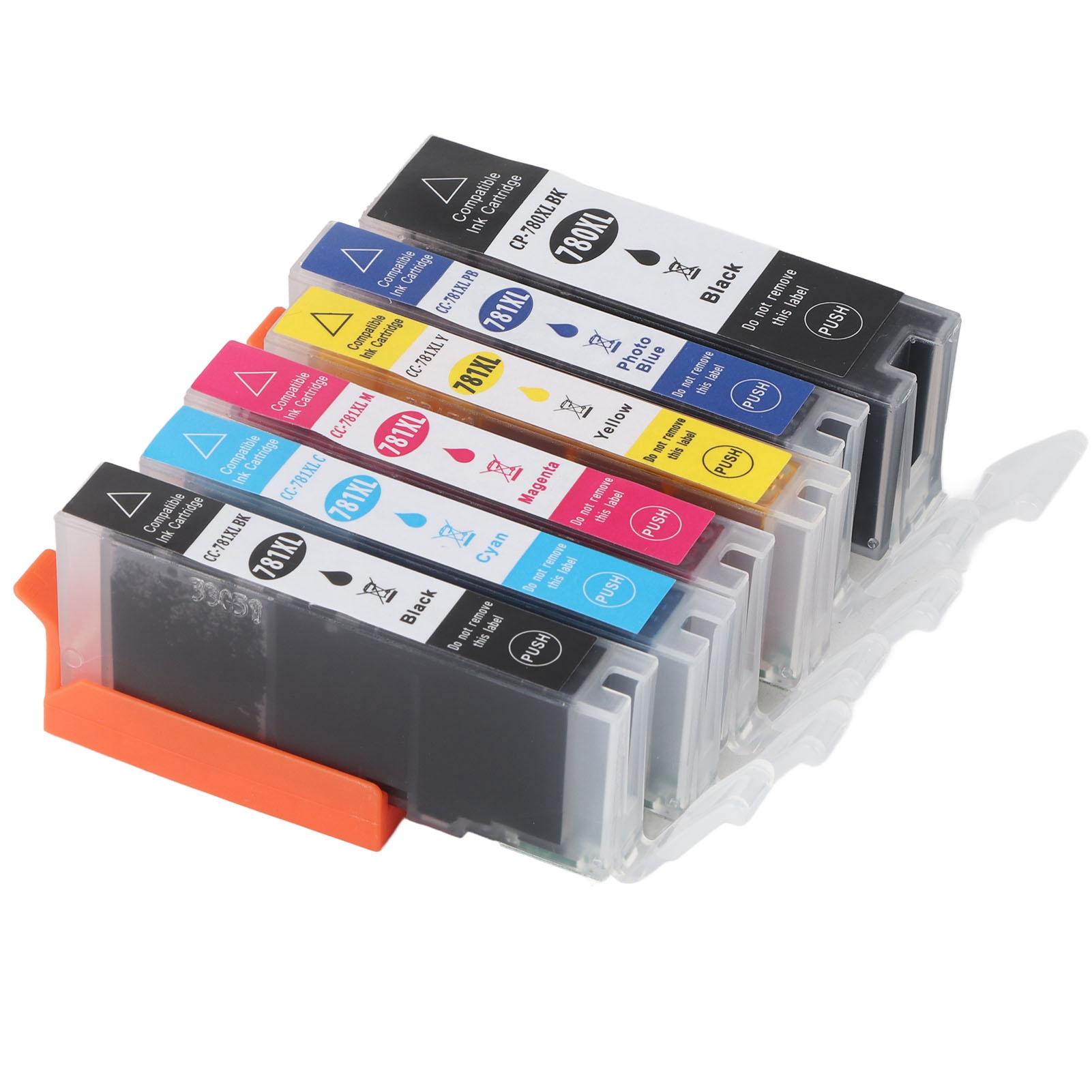 

Ink Cartridge Clear Fadeless Smoothly Print Printer Cartridge for PIXMA TS707 TR8570 TS8170 BK BK C M Y PB