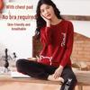 Women's Long-Sleeve Padded Pajamas, Cute Cartoon Style, Large-Size, Spring & Autumn Homewear, 2024 New Collection.