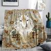 1Pc Mandala Animal Print Flannel Blanket, High quality Comfortable for All Seasons, Home Decor, Warmth and Comfort, Perfect for Christmas Gifts