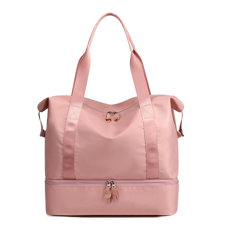 Waterproof Nylon Sport Shoulder Bag With Large Capacity And Dry Wet Separation For Travel And Fitness