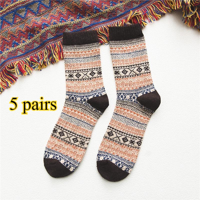 

10 пар или 5 пар, Мужские и женские утолщенные теплые зимние носки - Сверхпрочные теплые полосатые носки в рубчик с манжетами, унисекс, удобные One Size