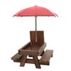 Baizihuahu Squirrel Feeder with Umbrella, Feeders for Outside, Picnic Table Feeder, Chipmunk Hold Corn, Corn Cob, Peanut Garden Yard Patio Tree Decor