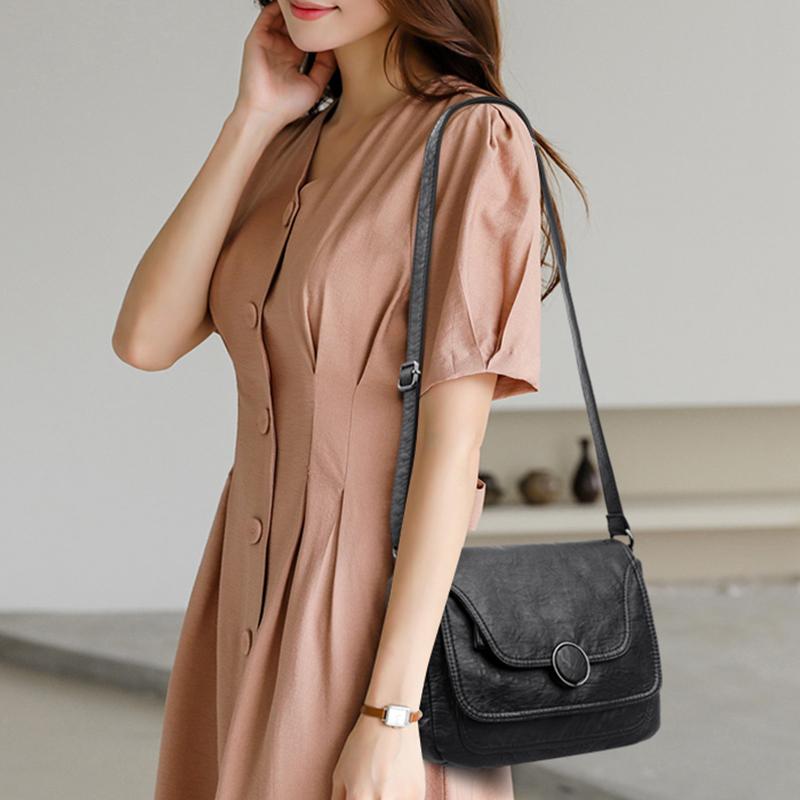 Multiple Pockets Women's Bags Handbag for Women Sac High Quality Soft Leather Bag Luxury Designer Crossbody Shoulder Bags