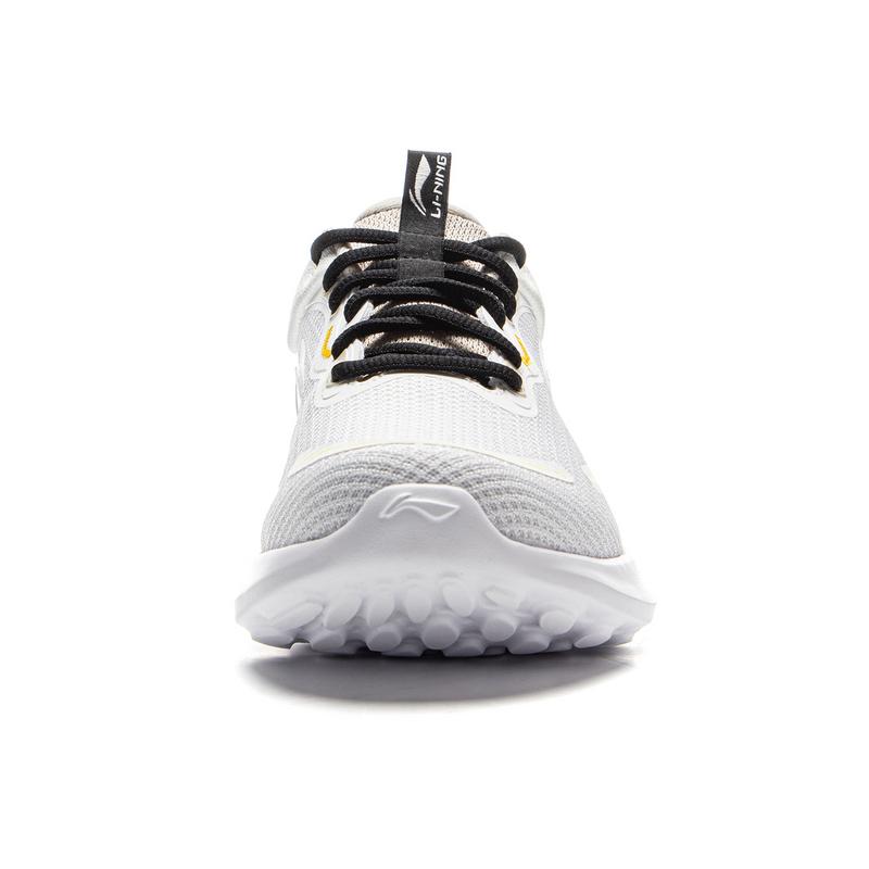 Li Ning Comfortable Fashion Shock Absorbing Wear Resistant Low Top Casual Running Shoes Women Sneaker Cloud-White Apple-Green YKBU122-1
