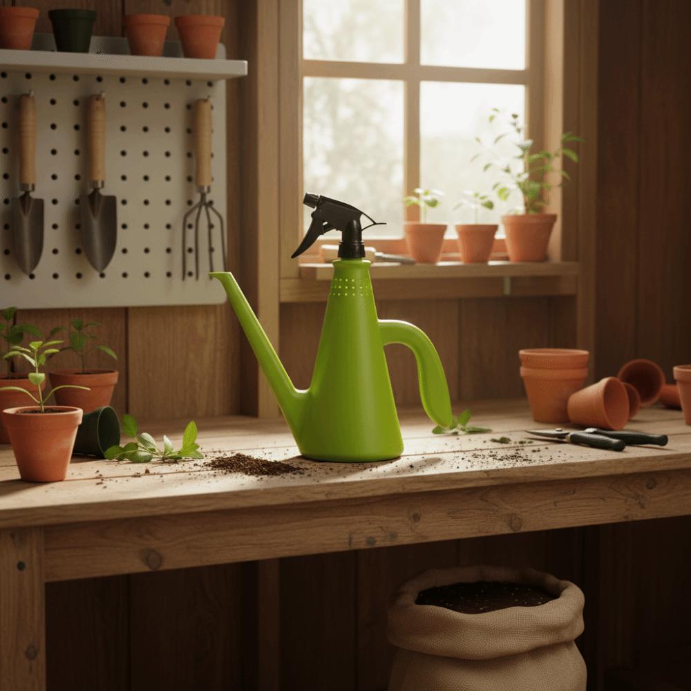 Long Spout Flower Watering Can 1L Potted Plants Sprinkler Garden Watering Spray Kettle Plants