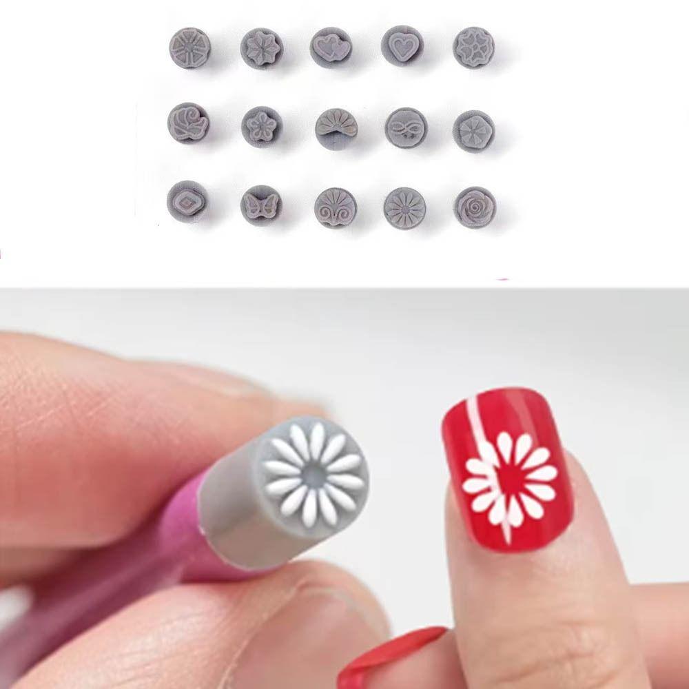 Non-Alcoholic Nail Template Easy  DIY Manicure Carving Mold Nail Art Stamp Pen  Manicure Tool