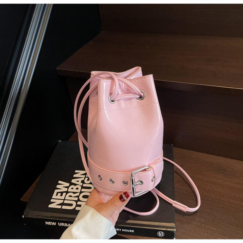 New niche bucket bag, drawstring star bag, sweet and cool personality slider cross-body casual shoulder bag