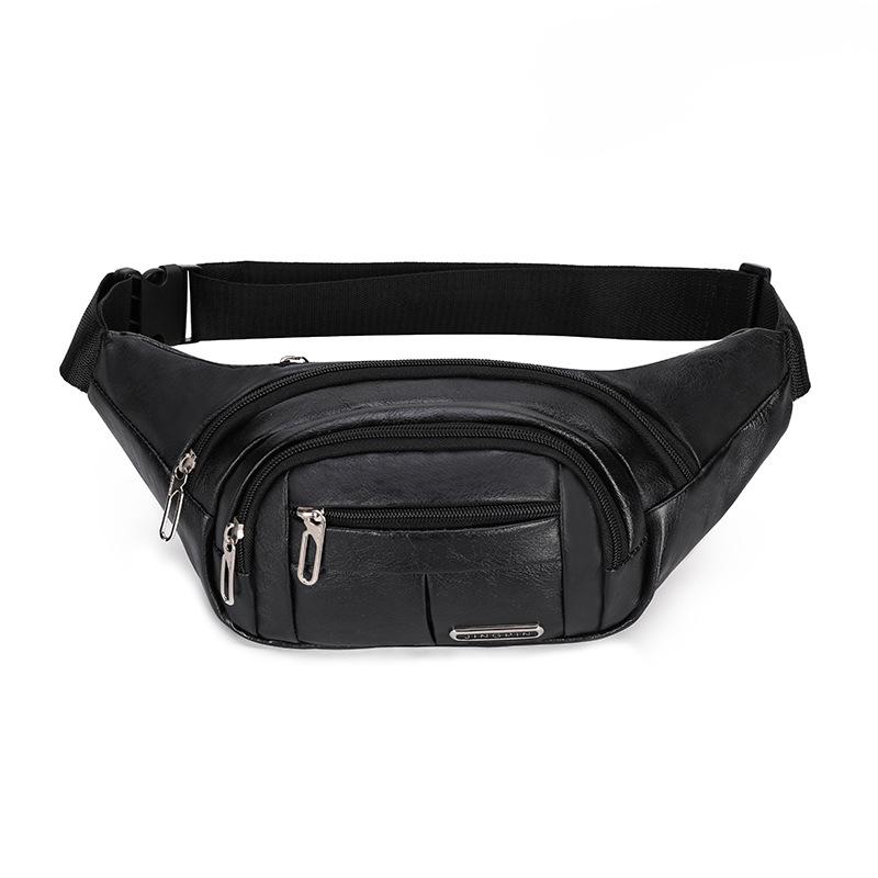 Leather Breast Bag, Men's Multi-functional Shoulder Fanny Pack, Crossbody Backpack, Casual Sports Fanny Pack, Waterproof Fanny Pack.