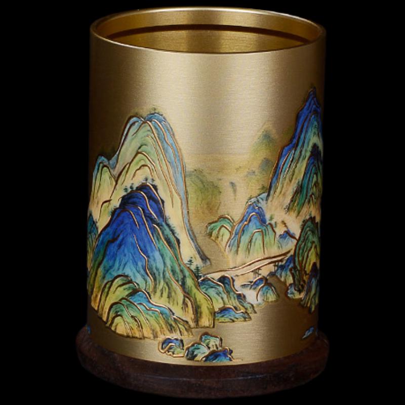 Brass Tea Ceremony Six Gentlemen Set