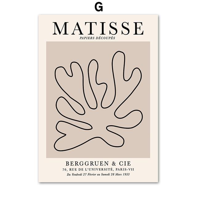 Abstract Matisse Lines Girl Coral Shapes Wall Art Canvas Painting Nordic Posters And Prints Wall Pictures For Living Room Decor