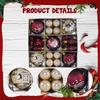 35 Pieces Christmas Ball Ornaments Set Tree Hanging with Star, Bowknot Shape