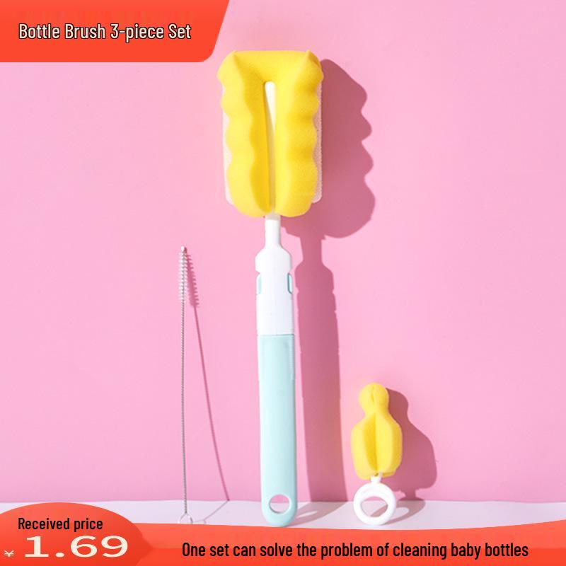 Baby Bottle & Straw Cleaning Brush Set | Nipple, Cup, and Sponge Brushes